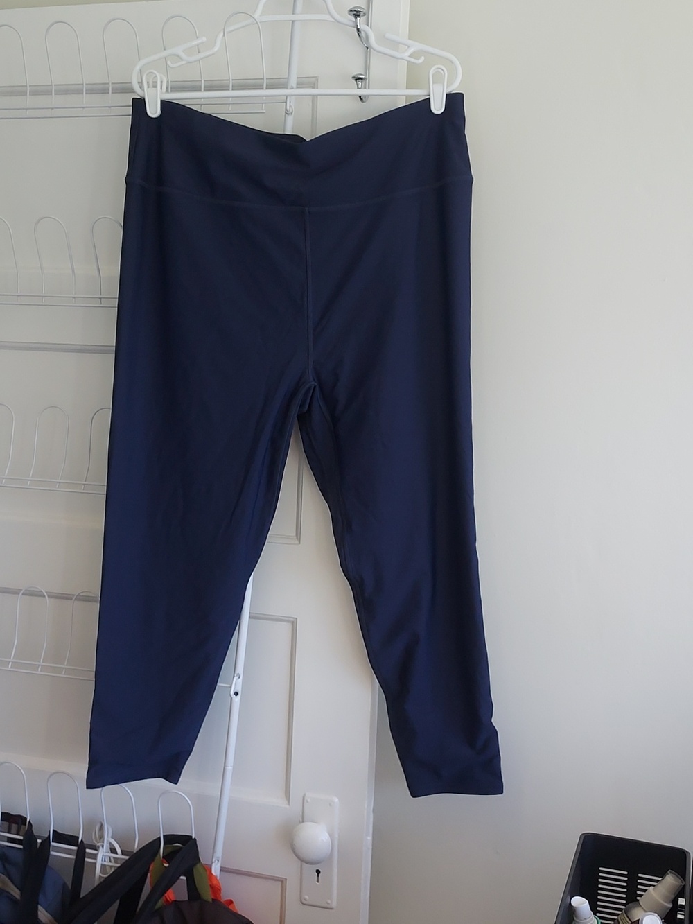 Coolibar Ocean Sculpt High Rise Swim Capri XXL Navy Leggings UPF 50+ Sunblock